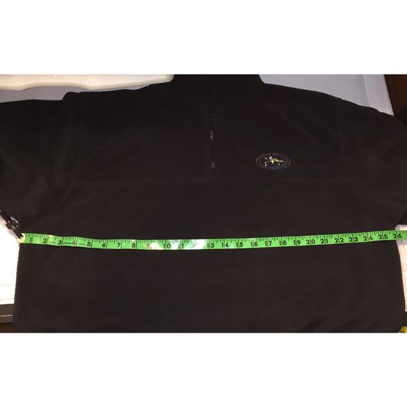Men's Ultra Club Iceberg Fleece 1/4 zip black size L small flaw - Picture 8 of 8